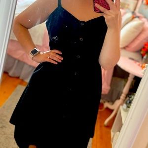 Black dress with buttons